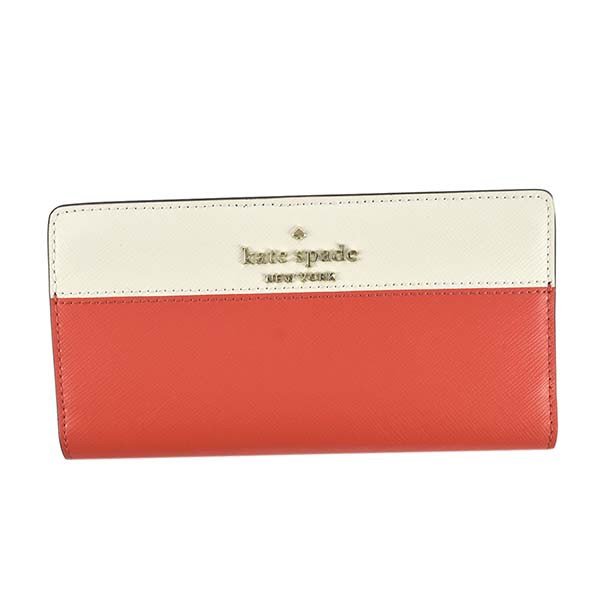 在庫有 ケイトスペード Kate Spade 財布 長財布 ラウンドファスナー Wlr レディース レッド 赤 ホワイト バイカラー レザー 本革 牛革 ロゴ お洒落 Centrodeladultomayor Com Uy