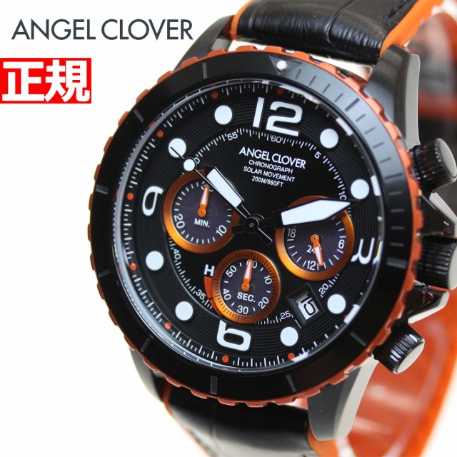 現品限り一斉値下げ エンジェルクローバー Angel Clover ソーラー 腕時計 メンズ タイムクラフトダイバー Time Craft Diver クロノグラフ Tcd45bk Bk 腕時計メンズ Sutevalle Org