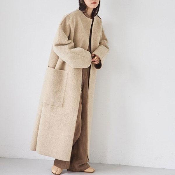 Todayful トゥデイフル 21秋冬2nd 11月 12月中旬予約 Collarless Boa Coat カラーレスボアコート レディース コート アウター