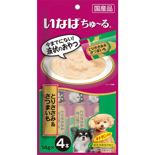 いなば ちゅーる とりささみ さつまいも 犬用おやつ 4本の通販はau Wowma ワウマ ドッグパラダイスぷらすニャン 商品ロットナンバー