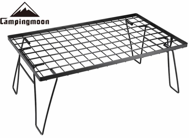 アウトドア テーブル ラック フィールドラック グラウンドラック 折り畳み 黒メッキ スチール製 キャンピングムーン CAMPINGMOON 送料無