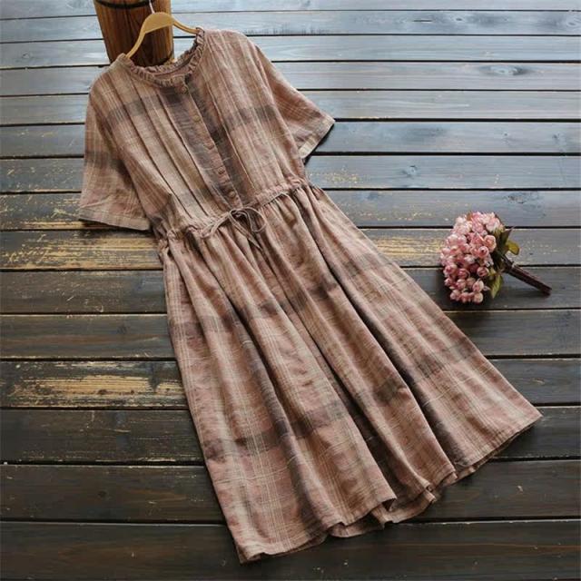 ワンピース レディース 40代 ロングワンピース 夏 半袖 無地 Uネック マキシ丈ワンピ リネン 綿麻 コットン ゆったり 体型カバー 着痩せ の通販はau Pay マーケット Fangcloudy 商品ロットナンバー