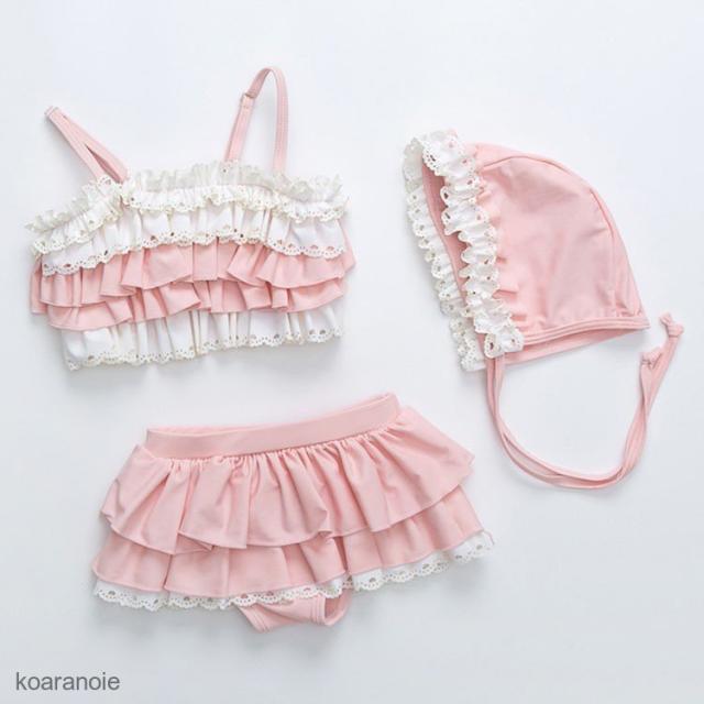 子供水着 女の子 セパレート 水着 キッズ 上下セット ラッシュガード 夏 ビーチ こども 可愛い 水泳 人気ショップが最安値挑戦 ピンク 子ども スイムウエア