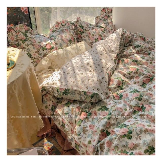 早者勝ち 花柄布団カバー 掛け布団カバー シーツ 枕カバー リバーシブル シングル ダブル 寝具 3 4点セット ベッド シンプル プレゼント ギフト 綿 最適な価格 Regards Sur L Innovation Fr