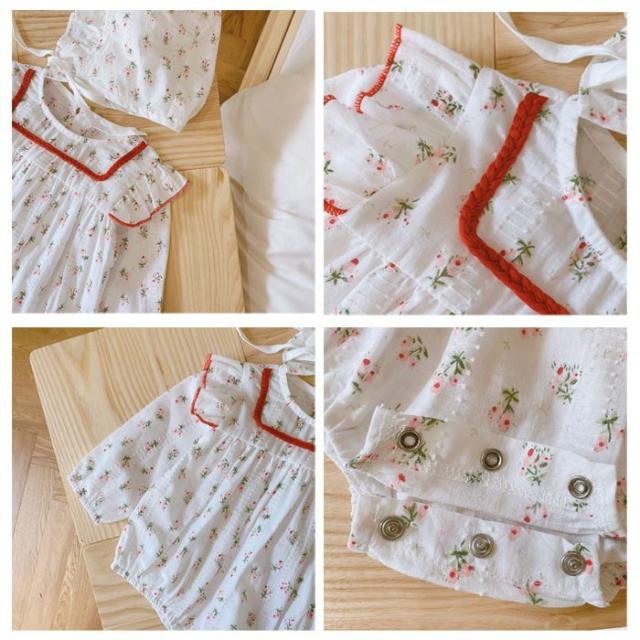 絶対一番安い ベビー服 赤ちゃん ボディスーツ ジャンプスーツ 2点セット 双子 女の子 ベビー服 長袖 ロンパース 花柄 可愛い 出産祝い ベビー用品 姉 プレゼント対象商品 Sportsclubnaples Org