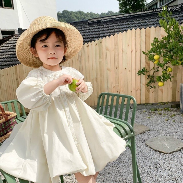 長袖ワンピース◇ 韓国子供服 韓国子ども服 女の子 カジュアル ナチュラル キッズ ボーダー柄 春 秋 80 90 100 110 120 130