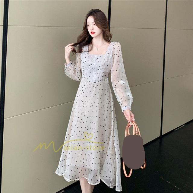 新着商品 ワンピース レディース 春 秋物 きれいめ フォーマルワンピース シフォンワンピース お出かけ カジュアル 代30代40代 エレガント ドッ エッセンシャルズ Pluri Elles Mb Ca