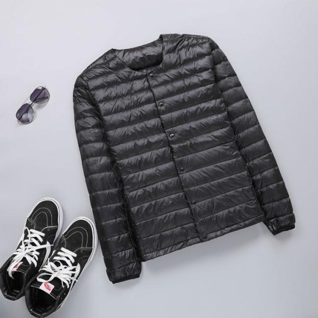 ダウン91 95 インナーダウン メンズ ダウンジャケット ライトダウン Vネック インナーダウンジャケット 暖かい ノーカラー 薄手 軽量