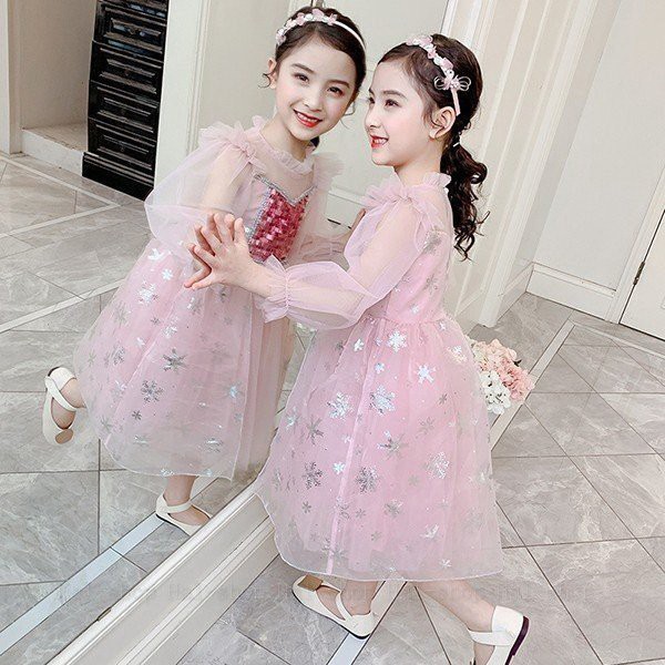 正規取扱店 ワンピース 長袖 子供服 春秋 キッズワンピース レースワンピース チュニック 子供ドレス お姫様