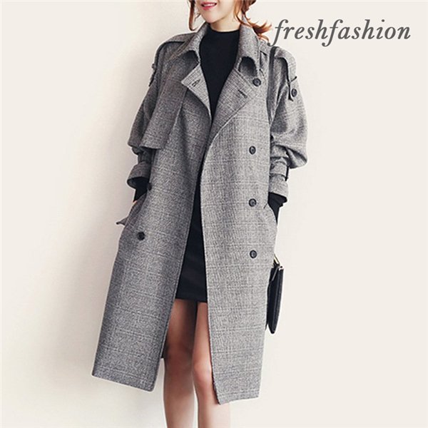 春の最新作 送料無料 トレンチコート レディース スプリングコート ダブルボタンコート ミディアムコート 通勤