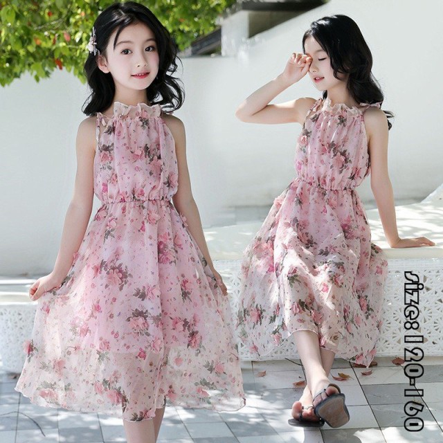 Sale 55 Off ロングワンピース ワンピース ボヘミアン 子供服 花柄 夏 リゾート 子供ドレス 女の子 プリント オフショルダー ノースリーブ シフォン ドレス Backtohealthwoodbury Com