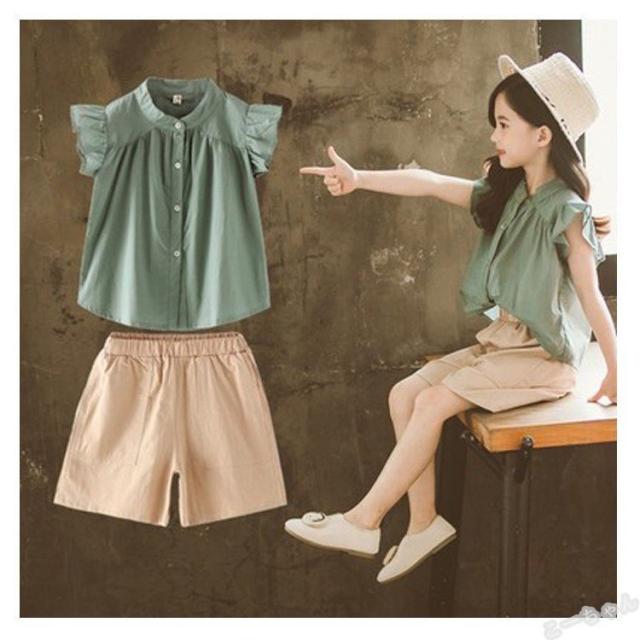 高速配送 韓国こども服 セットアップ 子供服 上下 2点セット半袖tシャツ トップス