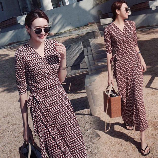 在庫処分大特価 ワンピース レディース 40代 春夏 きれいめ マキシワンピース 五分