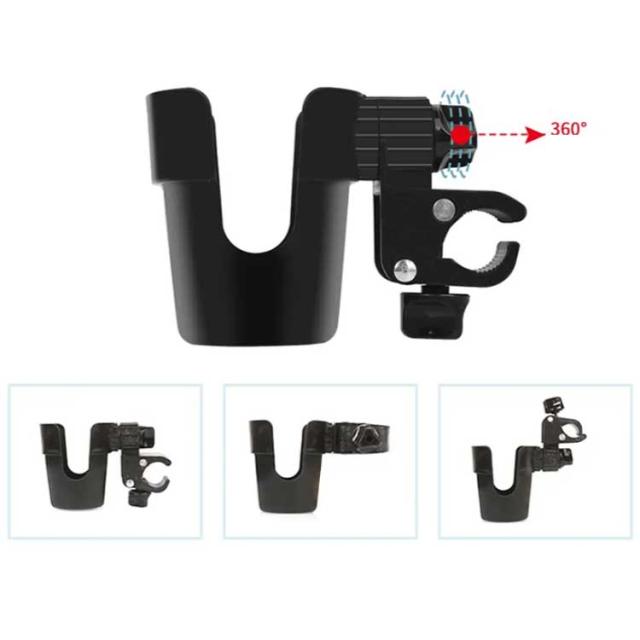 ベビーカー ドリンクホルダー ボトルホルダー ハンドルに取り付け 哺乳瓶 ホルダー 収納 コップ 飲み物 ドリンク カフェ タピオカ カップ