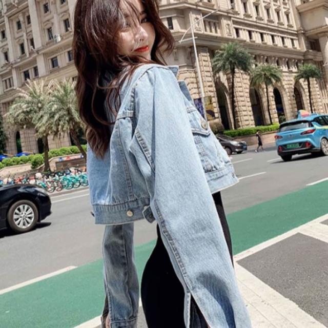 デニムジャケット Gジャン ブルゾン レディース ショート丈 カジュアル アウター 長袖 上着 オシャレ かっこいい 可愛い 羽織る 春秋冬