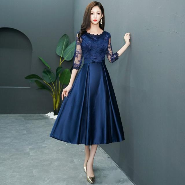 売り尽くし価格 パーティードレス 結婚式 フォーマルドレス 袖あり ワンピース ロングワンピース 膝下 大きいサイズ 総レース 体型カバー フォーマルワン 在庫限りッ アウトレット Univ Ouaga3s Com