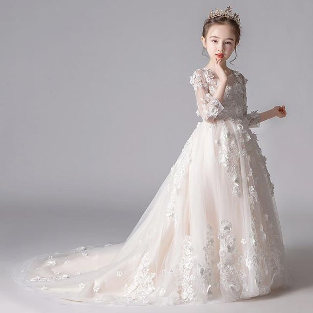 正規品 子供ドレス ベビー 結婚式 初詣 出産祝い フォーマルワンピース 赤ちゃん パーティードレス 上品 お姫様 ドレス 春秋 長袖 韓国子供服 11 激安の Marylandparkapts Com