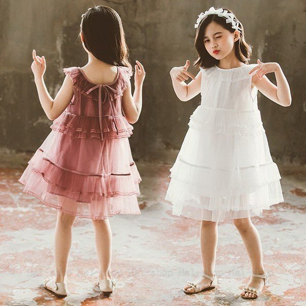 新品即決 キッズ 子供服 ワンピース 女の子 キッズワンピース ノースリーブ フリル チュール チュニック 子供ドレス お姫様 おしゃれ カジュアル総合 ランキング1位 Www Holo3 Rv Com