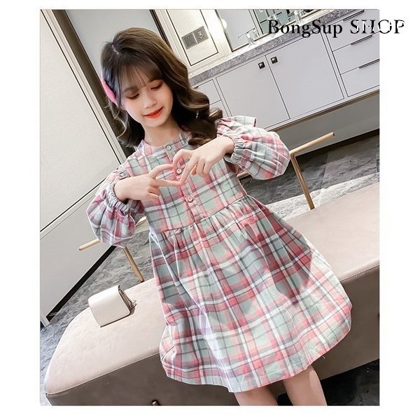 大人も着やすいシンプルファッション 女の子 キッズ ワンピース 長袖ワンピース おし 可愛い ジュニア 子供ドレス 子供ワンピース 夏 ロング丈 チェックワンピース 韓国子供服 ドレス Uberscifigeek Com