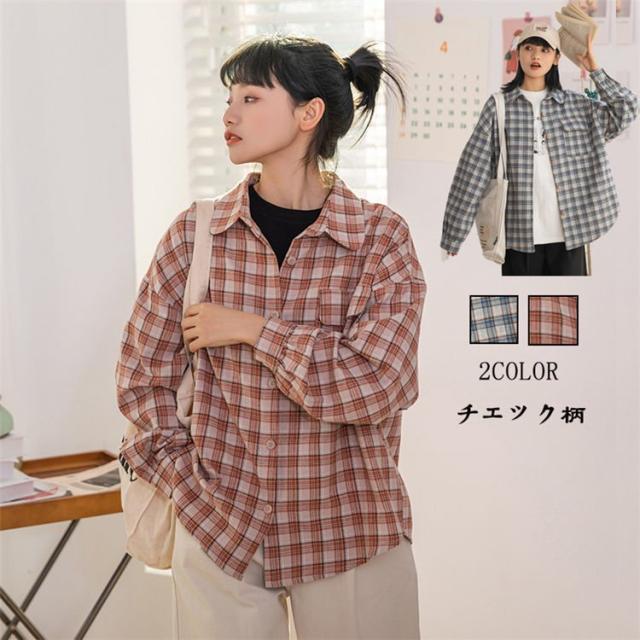 チェックシャツ カーディガン レディース ゆったり シャツ 韓国風 チェック ファッション カジュアル 春 夏 秋 長袖 かわいい 体型カバーの通販はau Pay マーケット Miyabi99 商品ロットナンバー