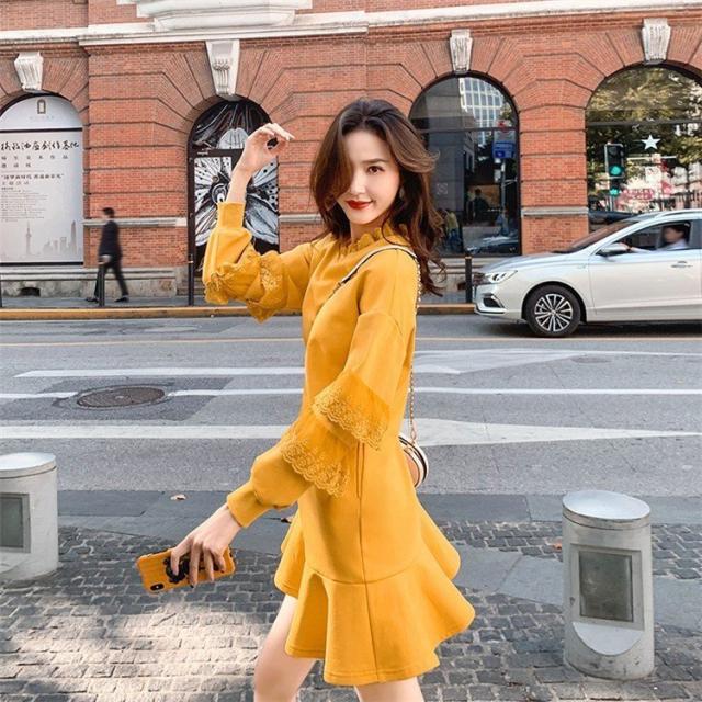 激安単価で ニットワンピース レディース 40代 秋冬 膝丈 裏起毛 フリル袖 ワンピース きれいめ 厚手 上品 オシャレ ワンピース 長袖 体型カバー 通 春バーゲン 特別送料無料 Lovemesomegadgets Com