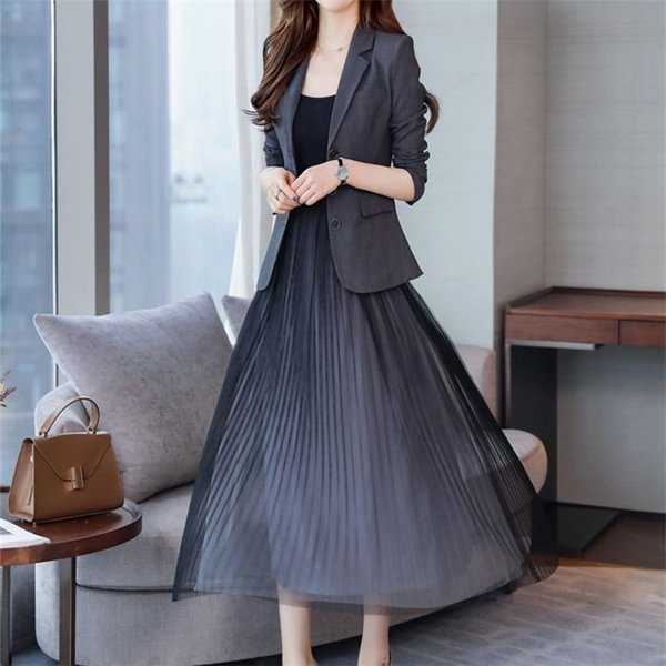 お買い求めしやすい価格 セットアップ ワンピーススーツ レディース 2点セット テーラード ジャケット 長袖 無地 ロング丈 チュール フォーマル 通勤 洋服 結婚式 国産 Www Eyewitnessnewsindia Com
