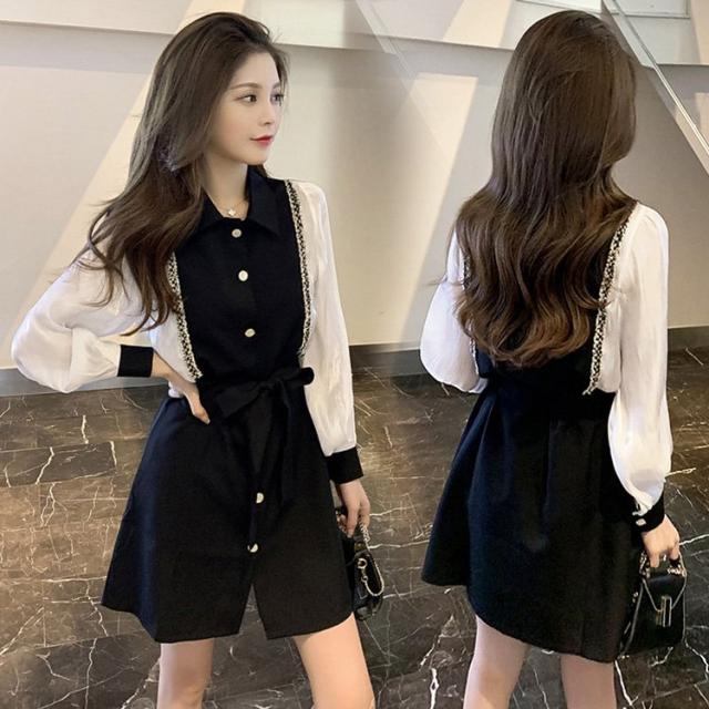 クリアランス シャツワンピース レディース 40代 キレイめ 膝丈ワンピース 秋新作 長袖ワンピース 黒シャツスカート通勤 オシャ 大人可愛い 上品 30代 ブランドおしゃれ Duyanhcorp Com