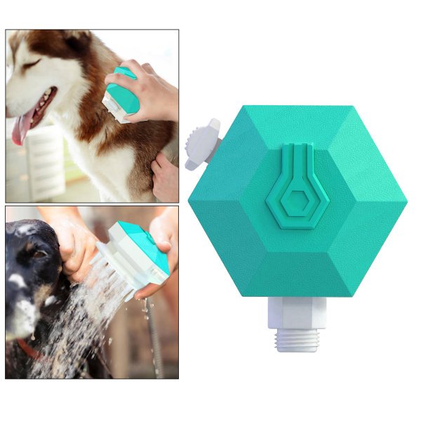 ペット入浴 シャワースプレーヘッドマッサ ージスクラバーコームブラシ 犬用キャットブルーの通販はau PAY マーケット