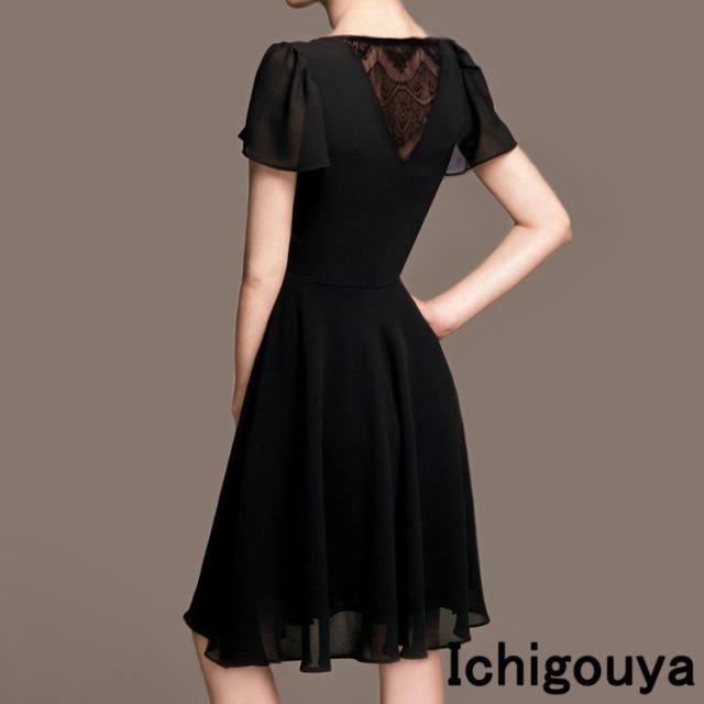 高い素材 シフォンワンピース ワンピース レース切り替え レディース Aラインワンピース 重ね着風 大きいサイズ 膝丈 半袖 ワンピース フェミニ 史上最も激安 Farmerscentre Com Ng