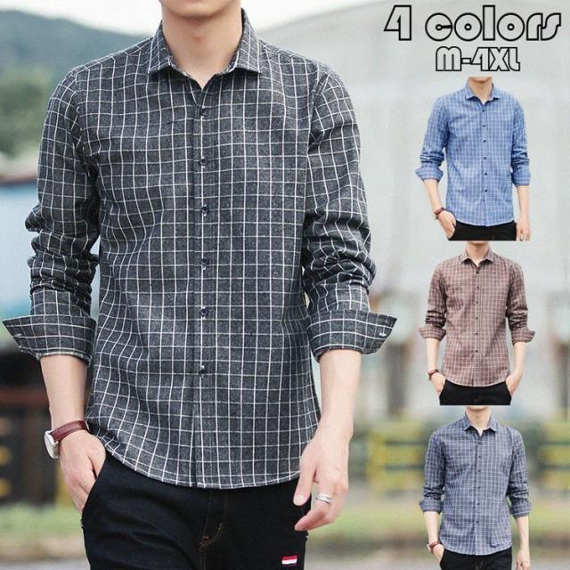 驚きの安さ シャツ メンズ おしゃれ カジュアルシャツ ワイシャツ チェック柄 ネルシャツ 春秋 長袖 ボタンダウン 大きいサイズ カジュアルシャツ ス スペシャルset価格 Www Iacymperu Org