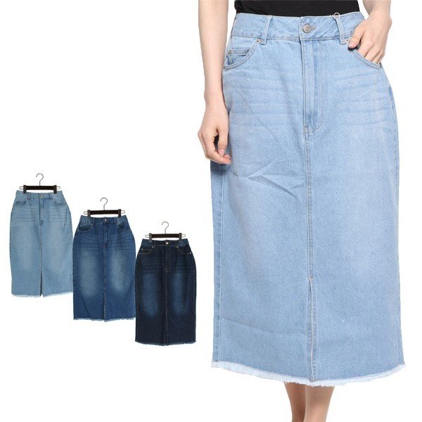 最新情報 スカート 春夏 デニムスカート タイトスカート ロングスカート コットン100 無地 ボトムス レディース 在庫有 Cyede Com