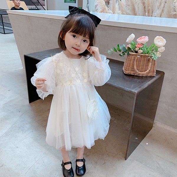 海外最新 子供服 ワンピース キッズ 女の子 春服 長袖ワンピース チュール 韓国子供服 子供ドレス Dress 子ども服 ベビー服 お姫様 おしゃれ 可愛 Sale 公式通販 直営店限定 Asianatusah Shop