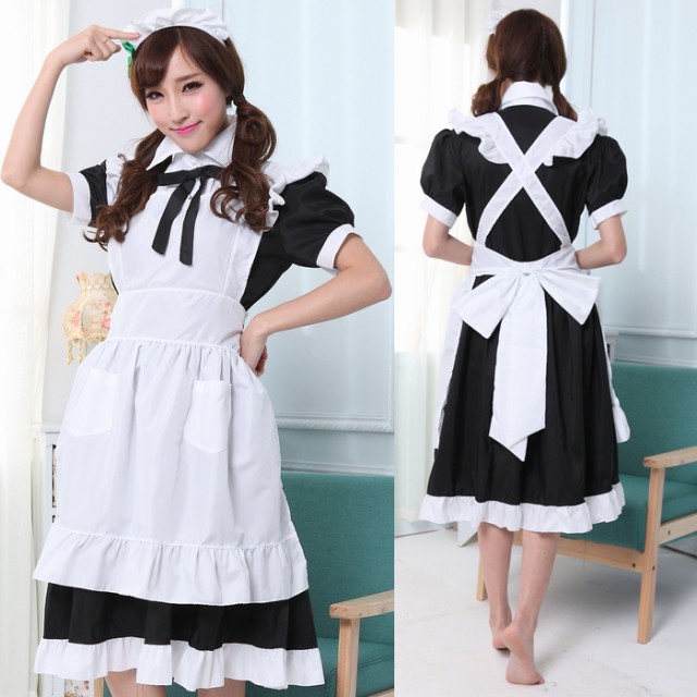 ロング丈 黒 メイド服 コスプレ衣装の通販はau Pay マーケット Grinfactory Au Pay マーケット店 商品ロットナンバー