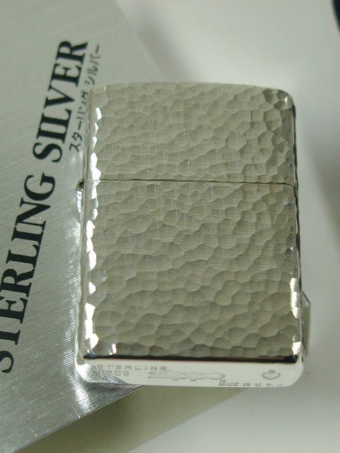 zippo 純銀 STERLING SILVER アーマー 5面リューター加工-