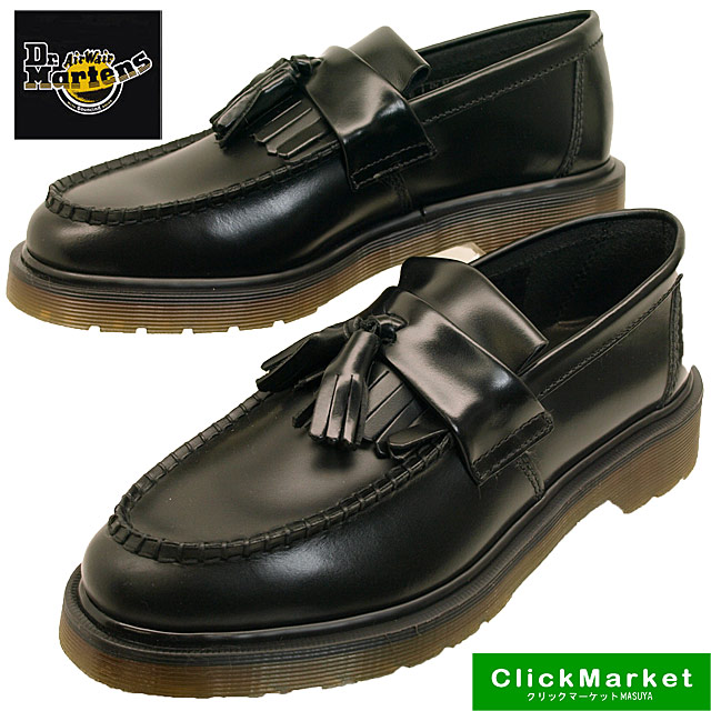 激安正規品 Dr Martens 送料無料 ドクターマーチン Adrian レディース メンズ スリッポン キルトタッセル 黒 On Slip ローファー Theoriemeester Nl