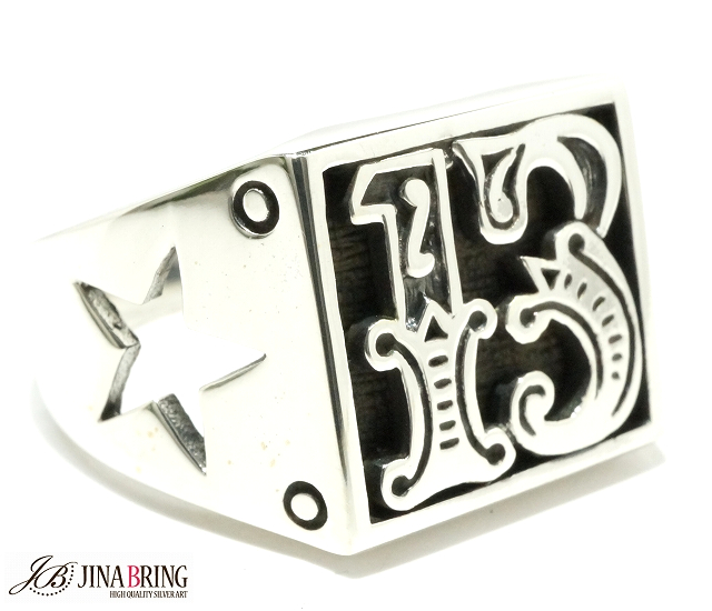 人気特価激安 圧倒的なインパクト Number 13 エンブレム Tattooデザイン タトゥー シルバーリング シルバー925リング Sv925ring Hr指輪 セール品 Www Centrodeladultomayor Com Uy