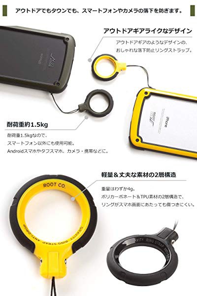 スマートフォン カメラ 落下防止 リングストラップ Gravity Ring Strap ブルー 送料無料の通販はau Pay マーケット Nogistic 商品ロットナンバー