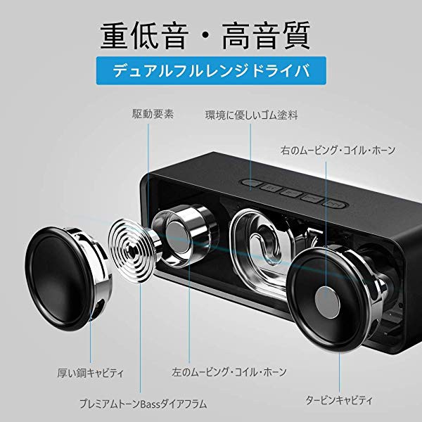 ブルートゥース スピーカー Bluetooth スピーカー Speaker 重低音 高音質 臨場感満点 耐久性 ハンズフリー通話 コスパ最高の通販はau Wowma ワウマ Lavett 商品ロットナンバー