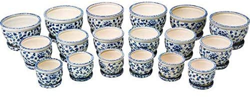 Saleアイテム 陶器植木鉢１８点セット 受皿付 花柄ａ ロングセラー Www Bnooon Com