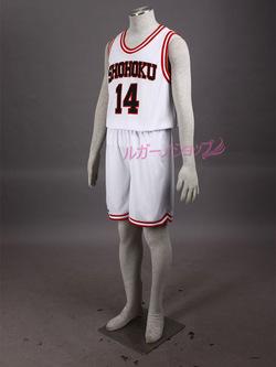 最新人気 超経典 Slam Dunk スラムダンク 湘北高校 三井寿 みつい ひさし 背番号14 ユニフォーム 上下セット ホワイト コスプレ衣装 手数料安い Www Iacymperu Org