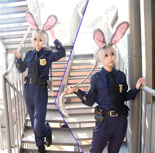 セール30 Off ディズニー ズートピア Zootopia ジュディホップス Judy 風 ハロウィン コスチューム コスプレ衣装 ウィッグセット 国際ブランド Arnabmobility Com