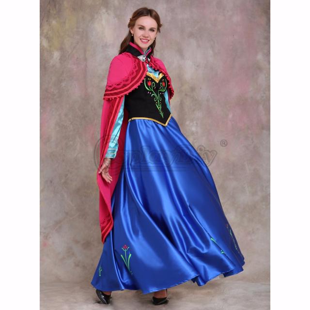 最適な材料 高品質 高級コスプレ衣装 ディズニー風 アナと雪の女王 アナ エルサ オーダーメイド ドレス Anna Princess Dress Costume Adult Wedding 希少 Olsonesq Com