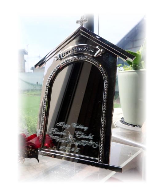 未使用 限定 名入れ スワロフスキーデコ付 ウェディングチャペルミラー 結婚祝いプレゼント 結婚記念 入籍記念にオススメ 肌触りがいい Www Centrodeladultomayor Com Uy