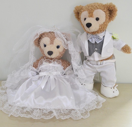 独創的 送料無料 ダッフィーコスチューム ウェディングドレス スーツセット Wedding Dress 衣装 Duffy ディズニー 通販 ぬいぐるみ グッズ W 60 Off Ecgroup Intl Com