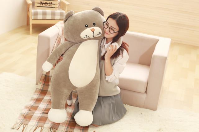 初売りセール 送料無料 ネコ ぬいぐるみ ねこ 特大 抱き枕 大きい サイズ可愛い猫 子供のプレゼントふわふわぬいぐるみ 105cm エッセンシャルズ Ultragreencoffee1 Com