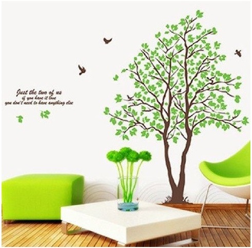 ウォールステッカー 大サイズ グリーンリーフの木と小鳥 壁シール シンプルな ツリー 外の景観 木の葉 剥がせる インテリアシールの通販はau Pay マーケット 41ウォールステッカー 商品ロットナンバー