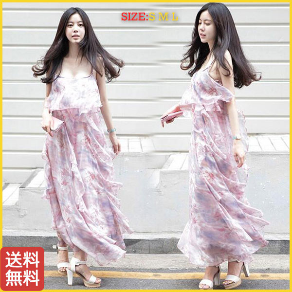 ビーチワンピース レディース リゾート シフォン マキシ丈ワンピ ボヘミアン風 キャミソールワンピ ノースリーブ ワンピ 旅行の通販はau Pay マーケット コスモスカイ 商品ロットナンバー