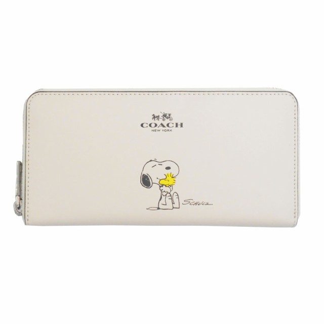 即納 コーチ Coach 長財布 F Snoopy スヌーピー アコーディオンジップ カーフレザー ウォレット アウトレット 高い品質 Farmerscentre Com Ng