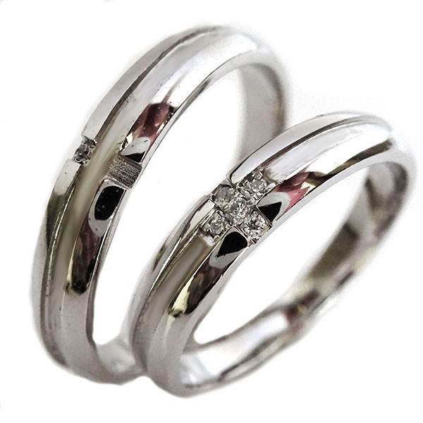 激安特価 ダイヤモンド プラチナ 結婚指輪 ペアリング マリッジリング 2本セット Pt900 クロス 全ての Vigorgh Com