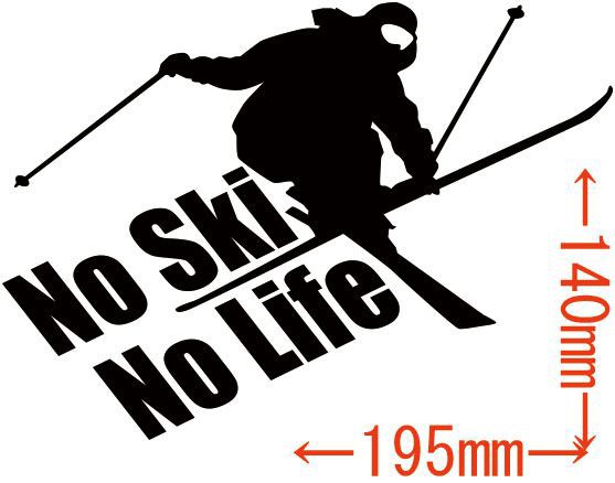 カッティングステッカー 車 オシャレ カッコイイ 配送員設置送料無料 ワンポイント 目立つ Ski No Life スキー 4 カスタム